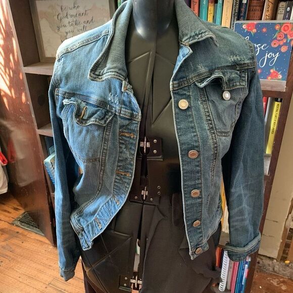 Mossimo denim medium wash M normcore basic classic jacket - Picture 1 of 3